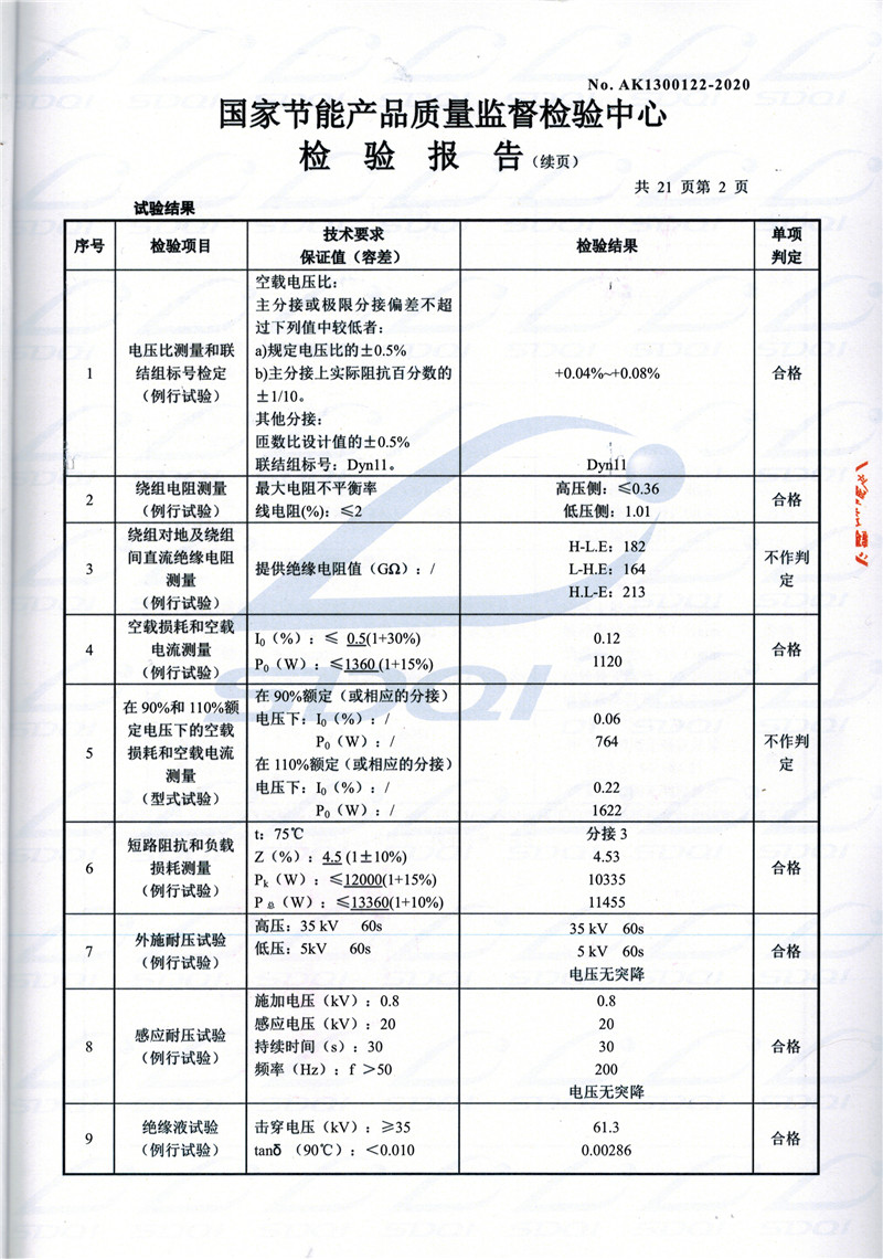 高低压试验报告-S11-1250延庆延庆延庆油浸式变压器-2.jpg